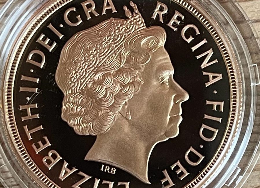 A gold proof coin